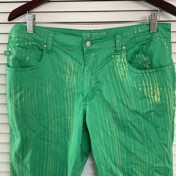 Crest Jeans. Green with Yellow stripes. Size13/14 - Picture 4 of 10